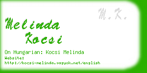 melinda kocsi business card